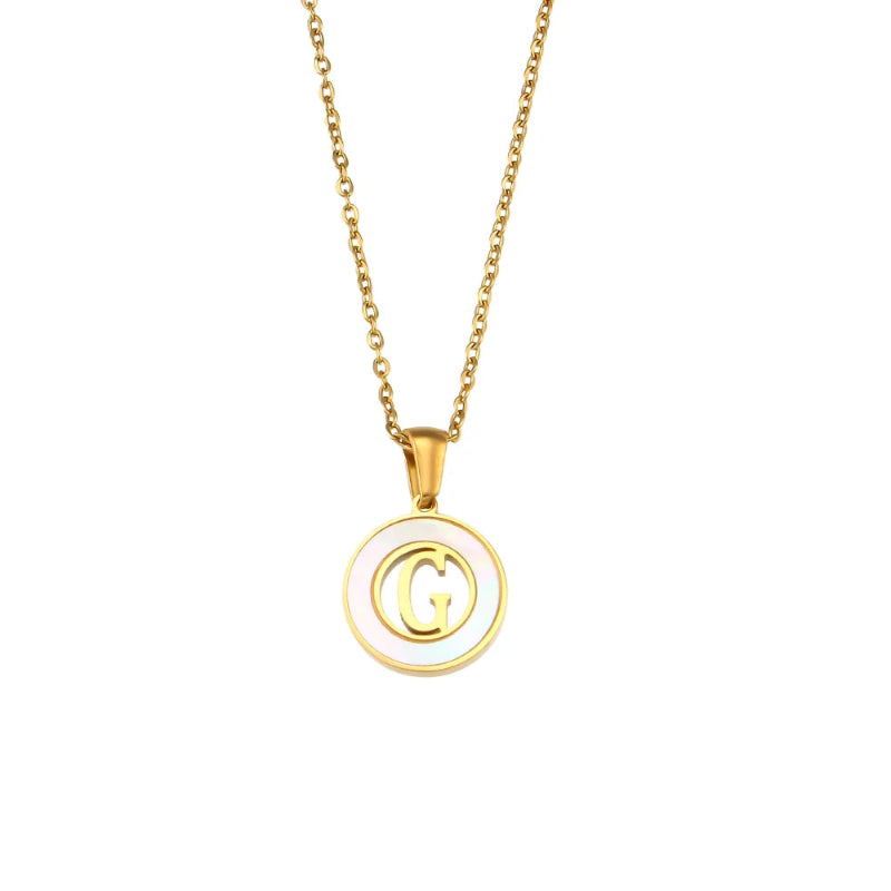 Spellbound Shell Initial Necklace