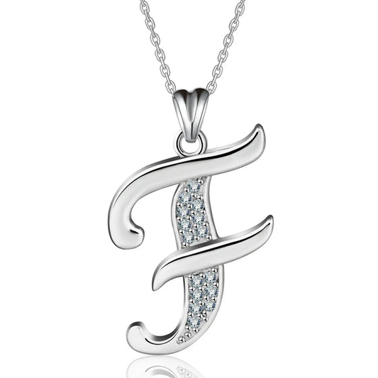 Glamorous Initial F Necklace