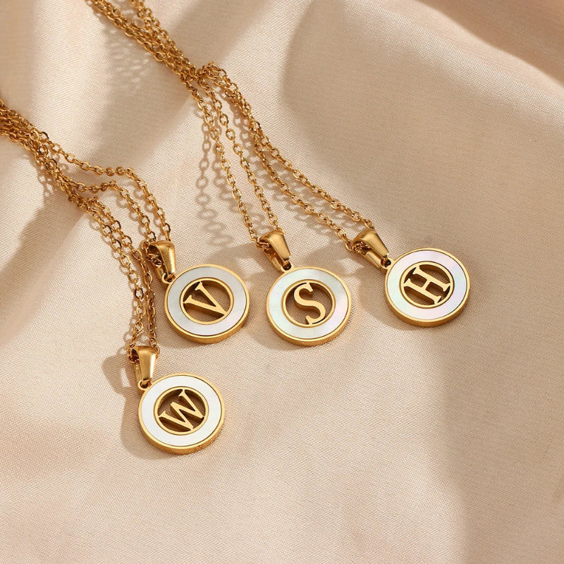 Spellbound Shell Initial Necklace