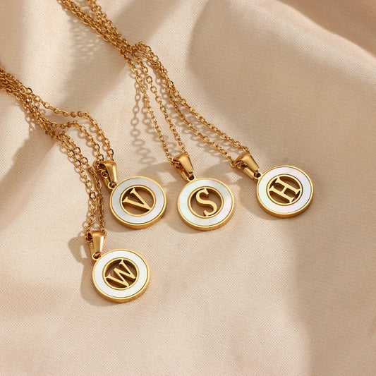 Spellbound Shell Initial Necklace
