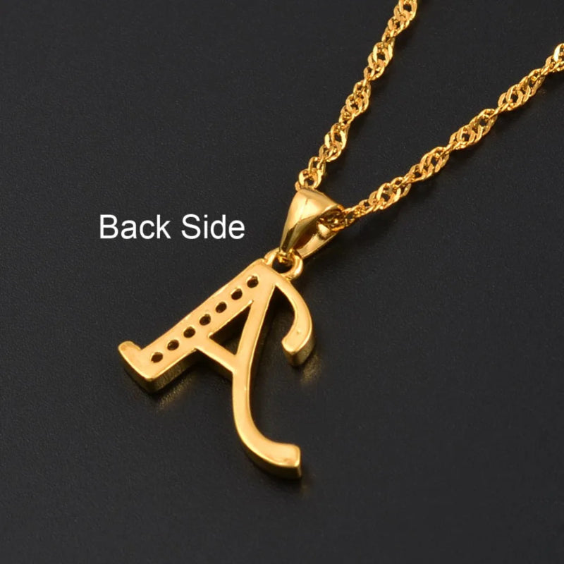 Cubic Zirconia Initial Necklace