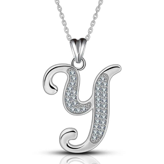 Glamorous Initial Y Necklace