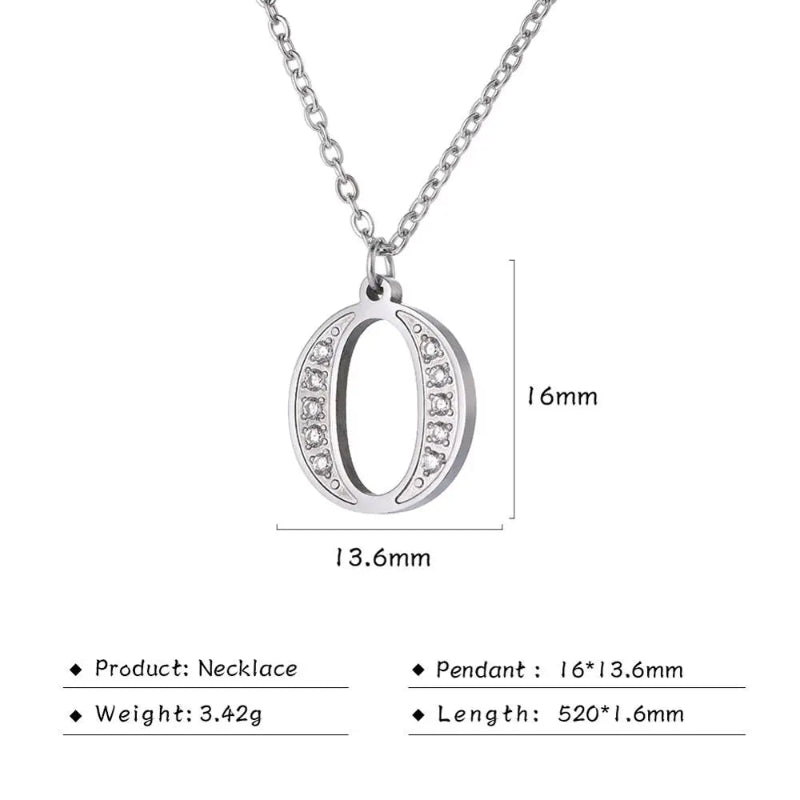 Initial Necklace With Dazzling Zircon