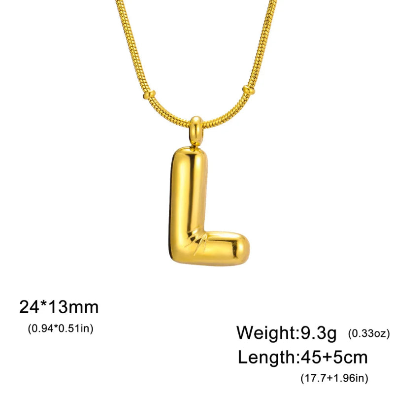 Bubble Initial Necklace