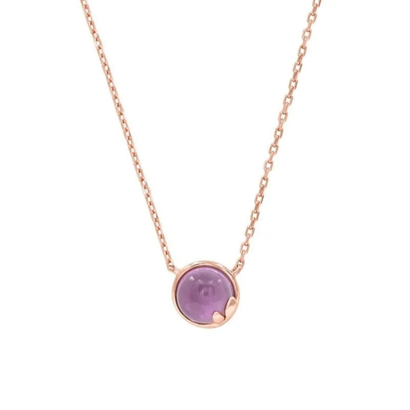 Natural Amethyst Pendant Necklace