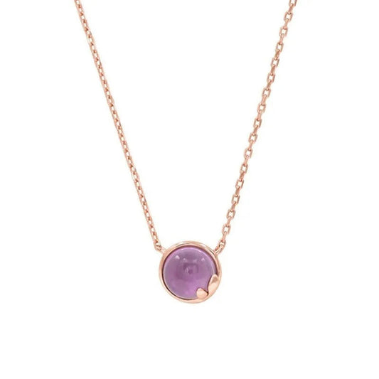 Natural Amethyst Pendant Necklace