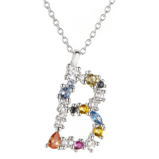 Colorful Initial B Necklace