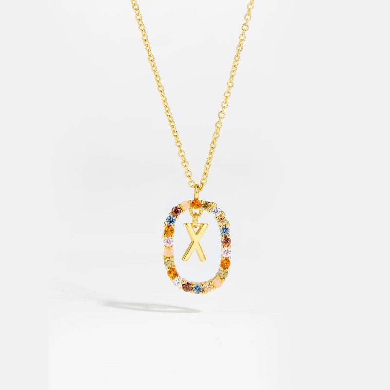 Feminine Initial Alphabet Necklace