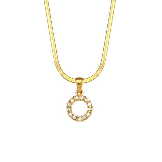 Dazzling Initial O Necklace