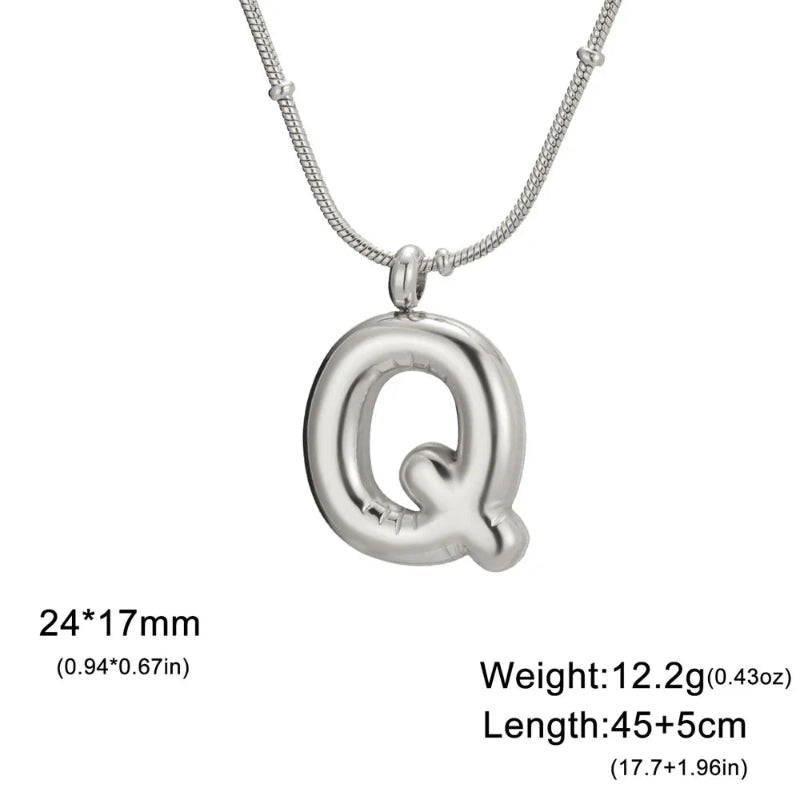 Bubble Initial Necklace