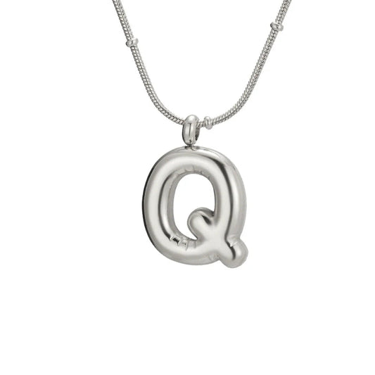 Bubble Initial Q Necklace