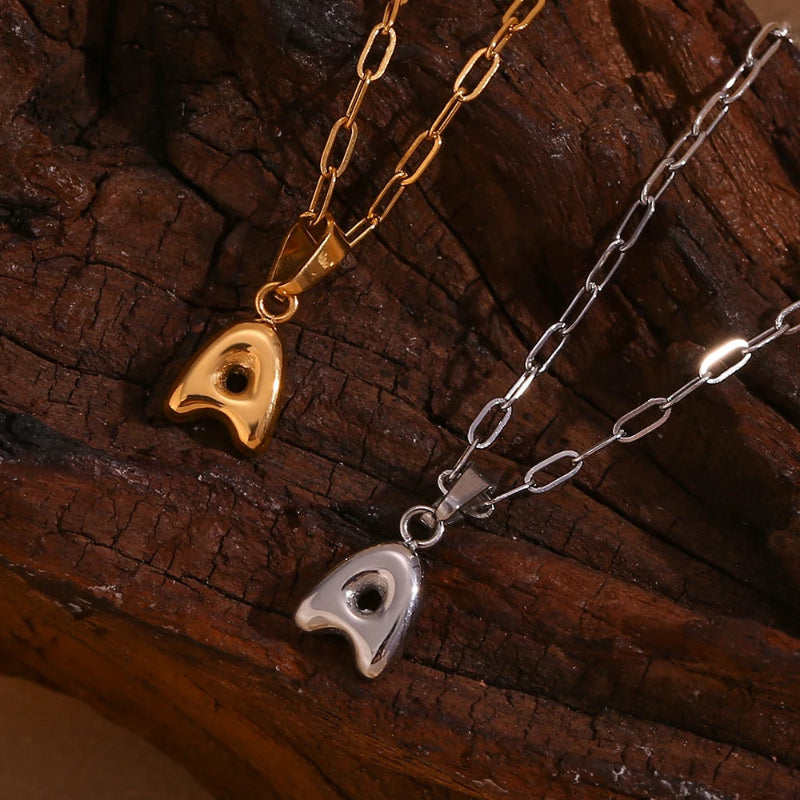 Mini Bubble Up Initial Necklace