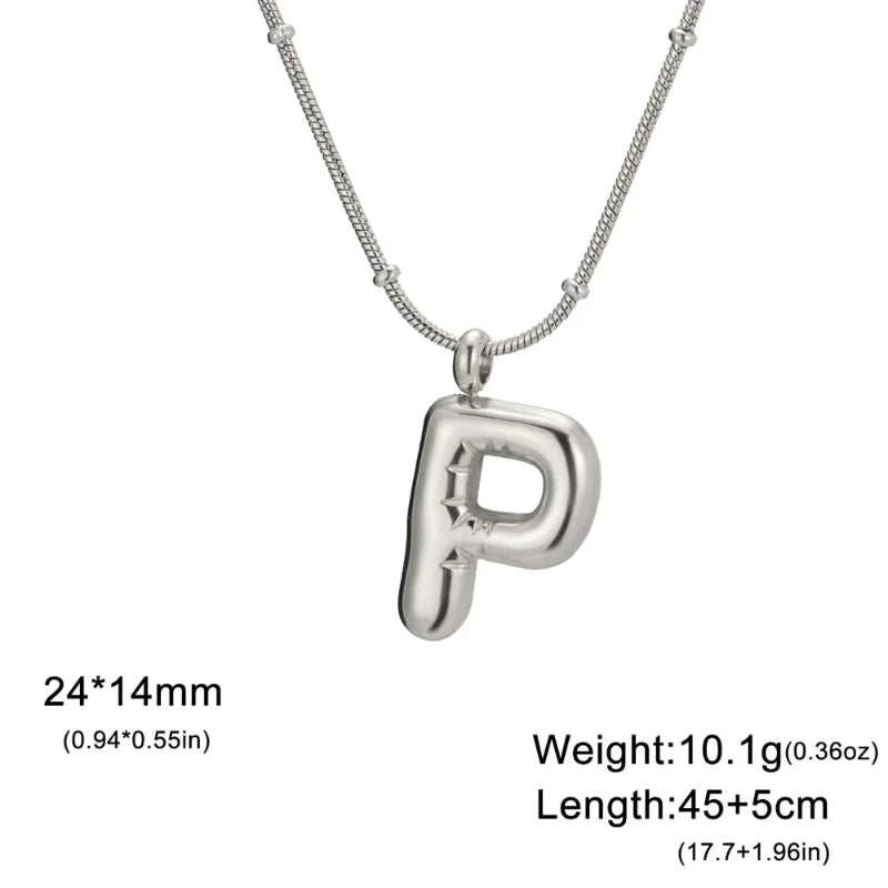 Bubble Initial Necklace