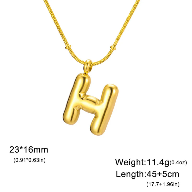 Bubble Initial Necklace