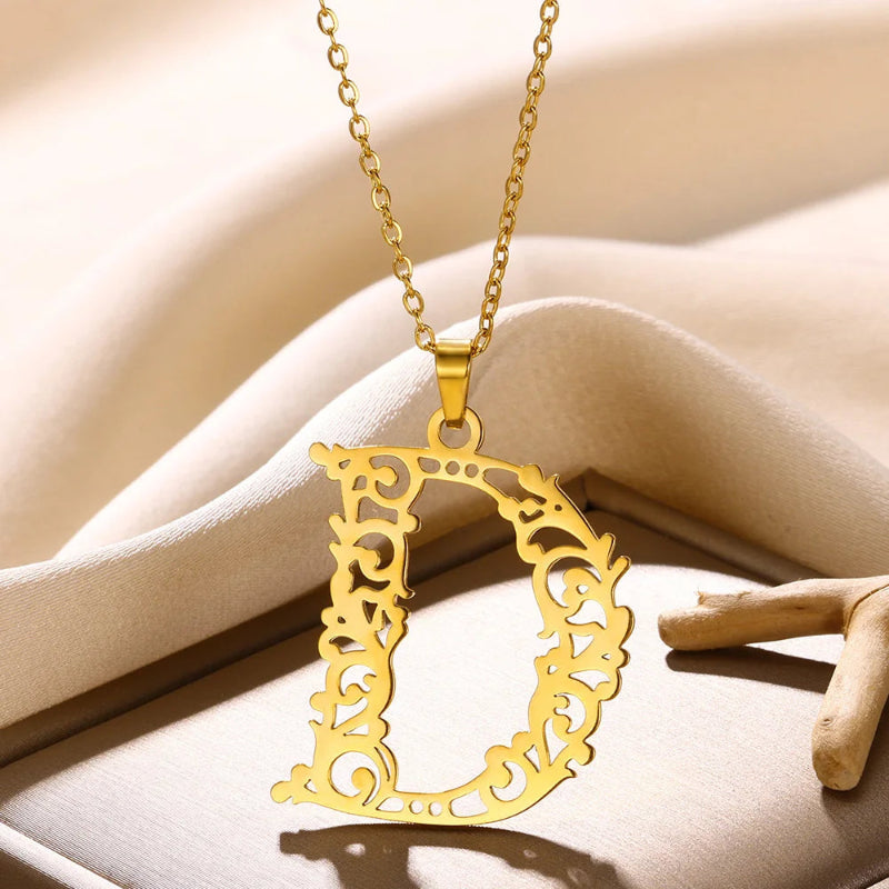 Queen Initial Necklace