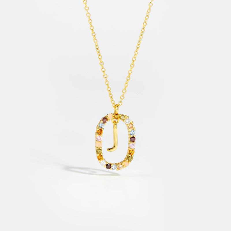 Feminine Initial Alphabet Necklace
