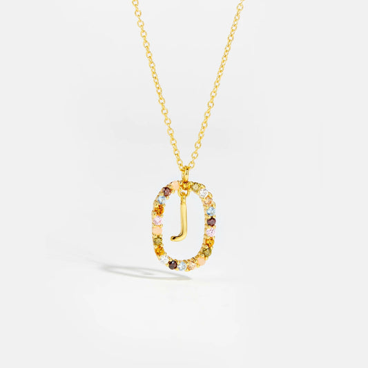 Feminine Initial Alphabet J Necklace