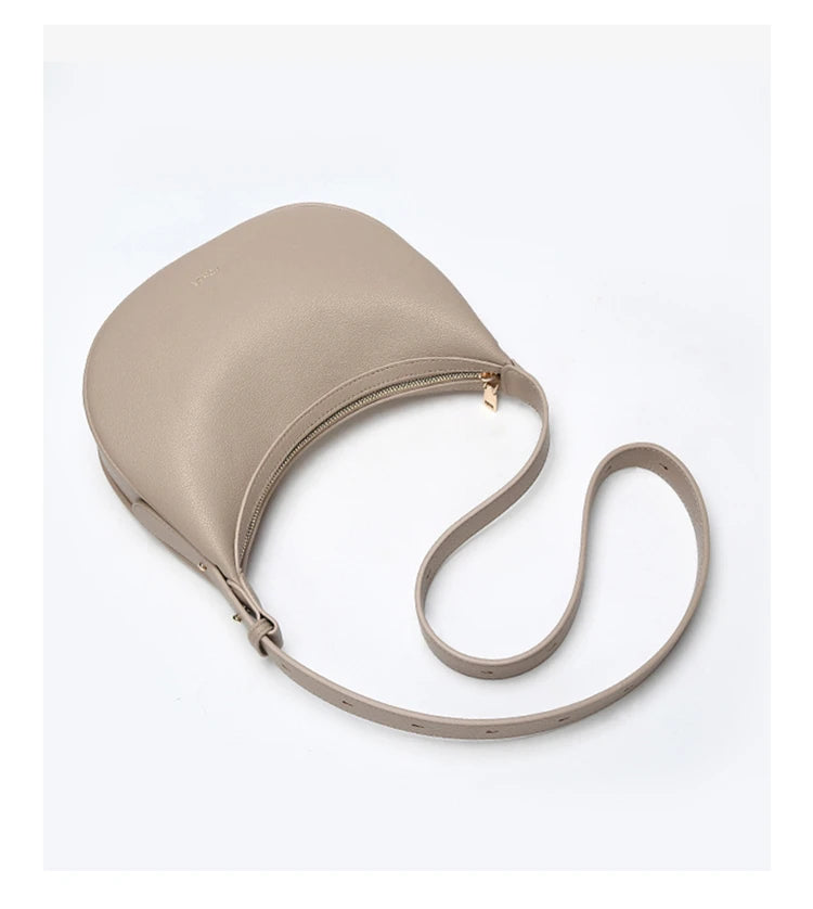 Women Minimal Half-Moon Shape Shoulder & Crossbody Bag