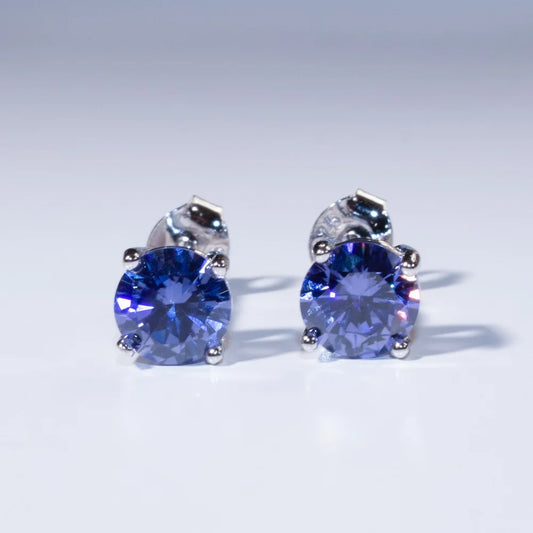 December Birthstone Tanzanite Stud Earrings