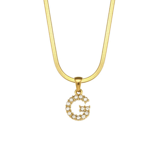 Dazzling Initial G Necklace