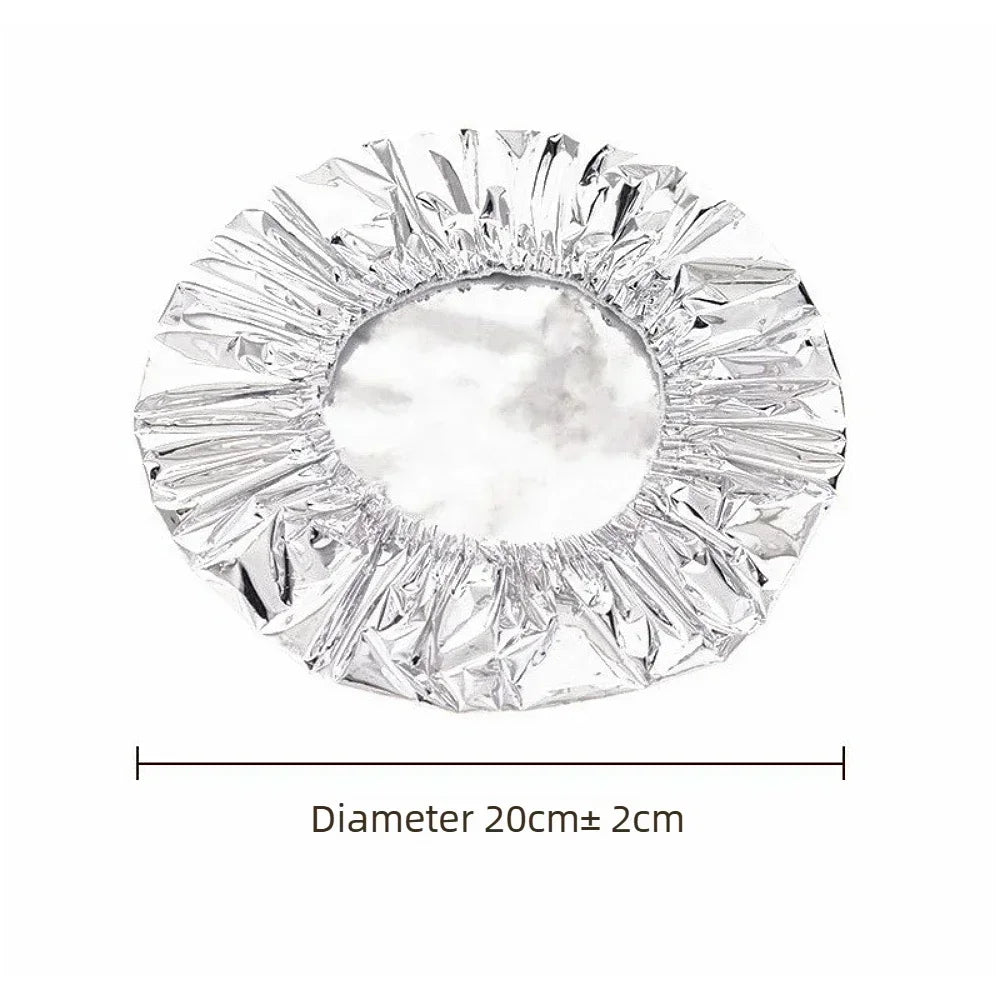Reusable Aluminum Foil Bowl Covers – Elastic Food Dish Lids for Kitchen & Refrigerator Storage
