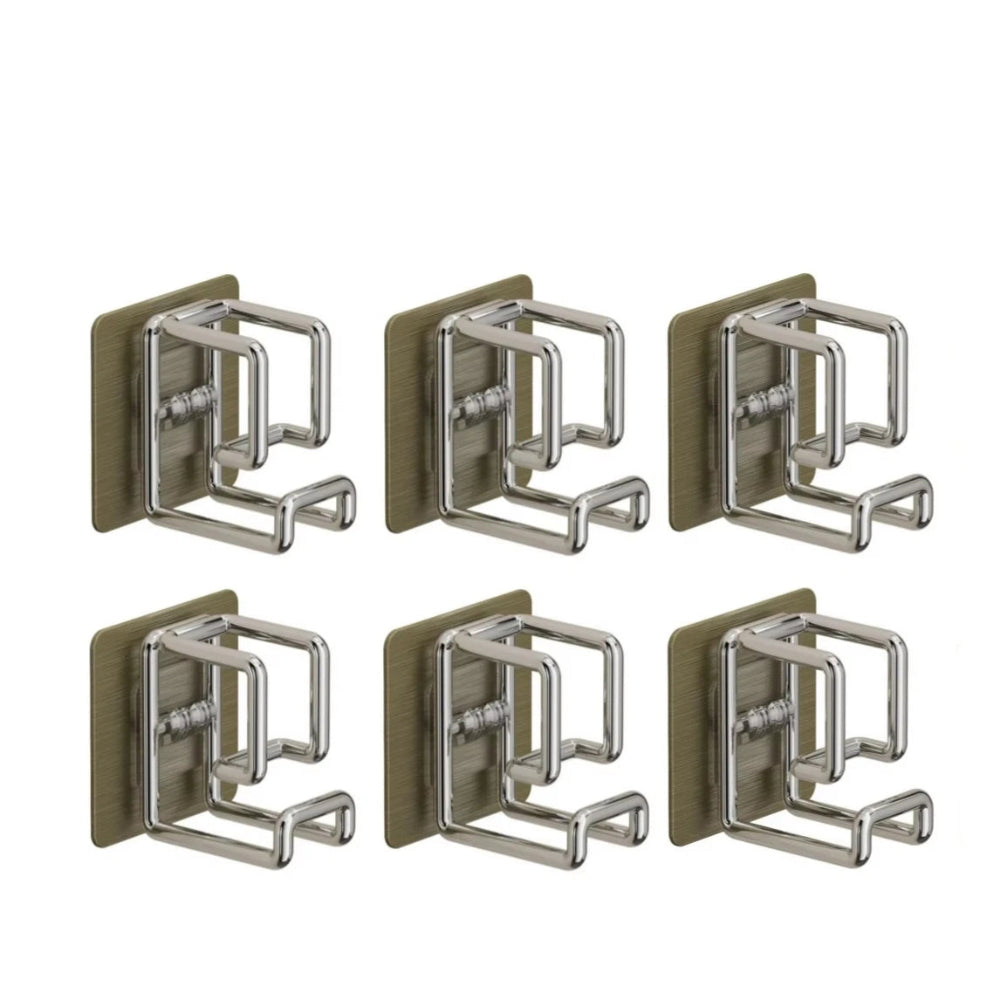 Stainless Steel Adhesive Wall Hook – No-Drill Kitchen & Bathroom Organizer (1/2/4/6 Pcs)