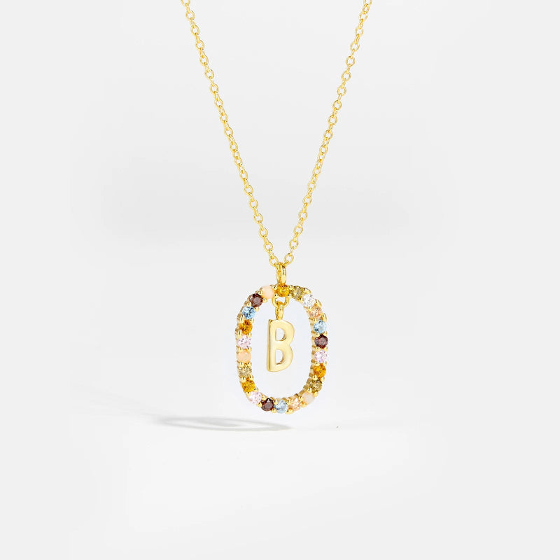 Feminine Initial Alphabet Necklace