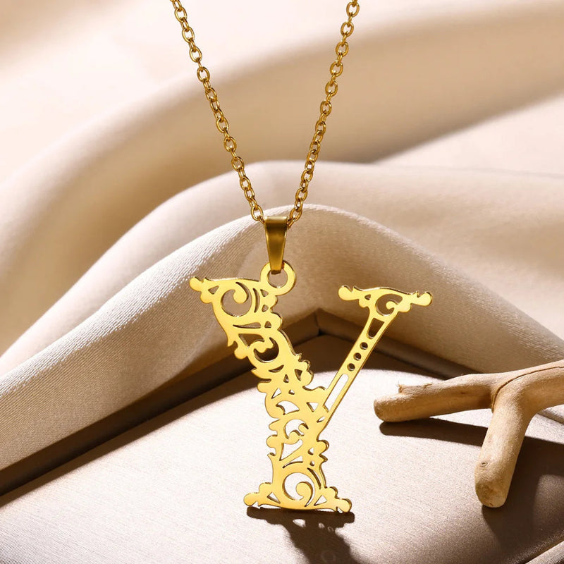 Queen Initial Necklace