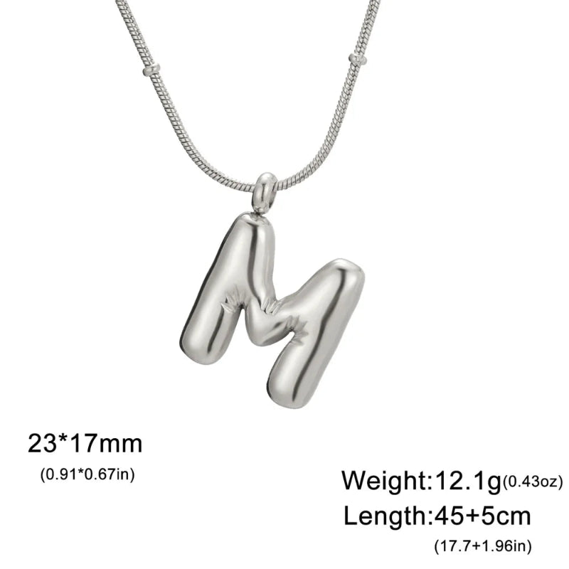 Bubble Initial Necklace