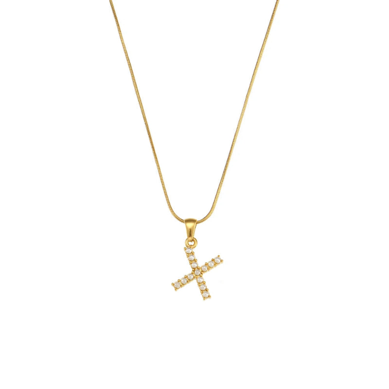 Pearl Initial Necklace