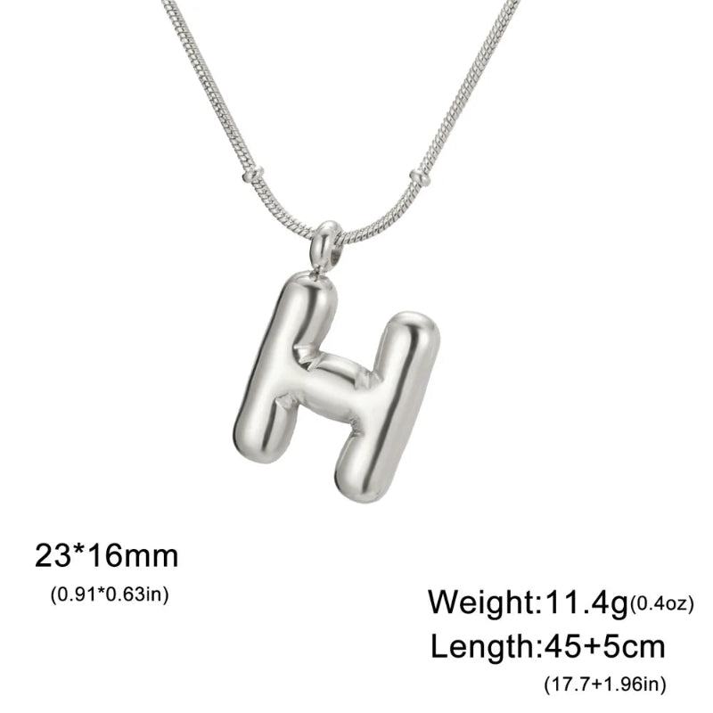 Bubble Initial Necklace