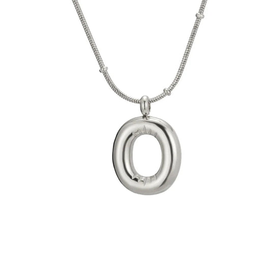 Bubble Initial O Necklace