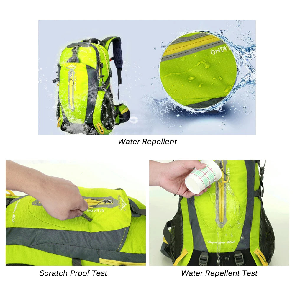 40L Water Resistant Travel Backpack Camping Hiking Laptop Daypack Trekking Climbing For Men Women Hiking Supplies