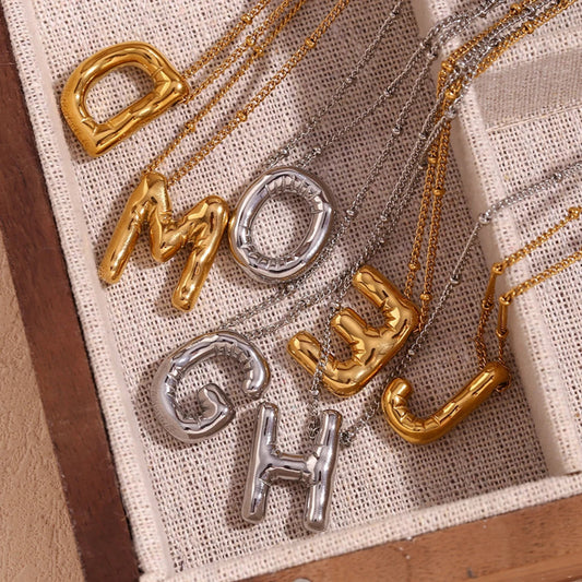 Bubble Up Initial Necklace