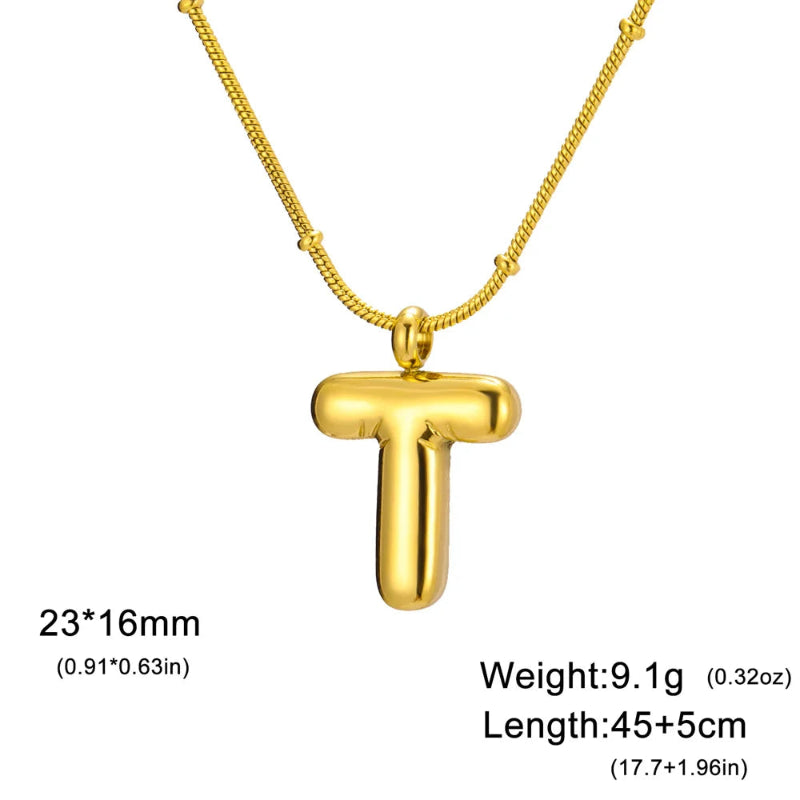 Bubble Initial Necklace