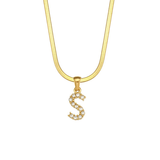 Dazzling Initial S Necklace