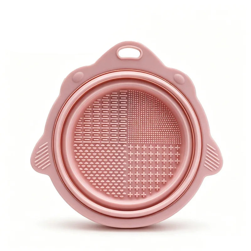 Professional Makeup Brush Cleaner Bowl Set – Gentle Bristle Care for Wet & Dry Cleaning