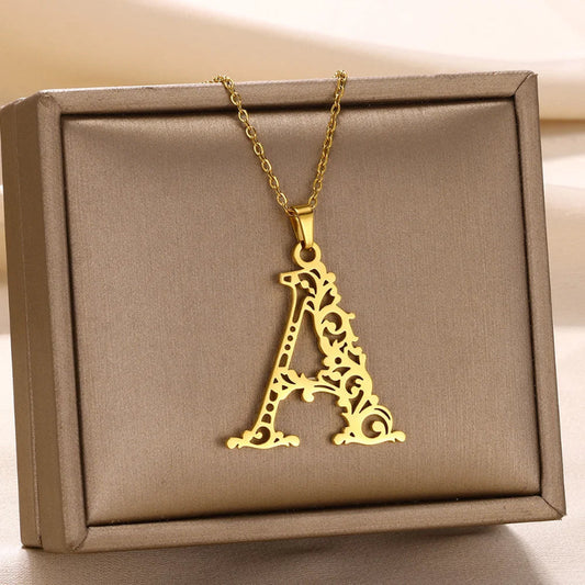 Queen Initial Necklace