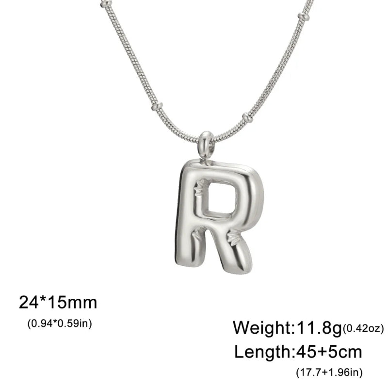Bubble Initial Necklace
