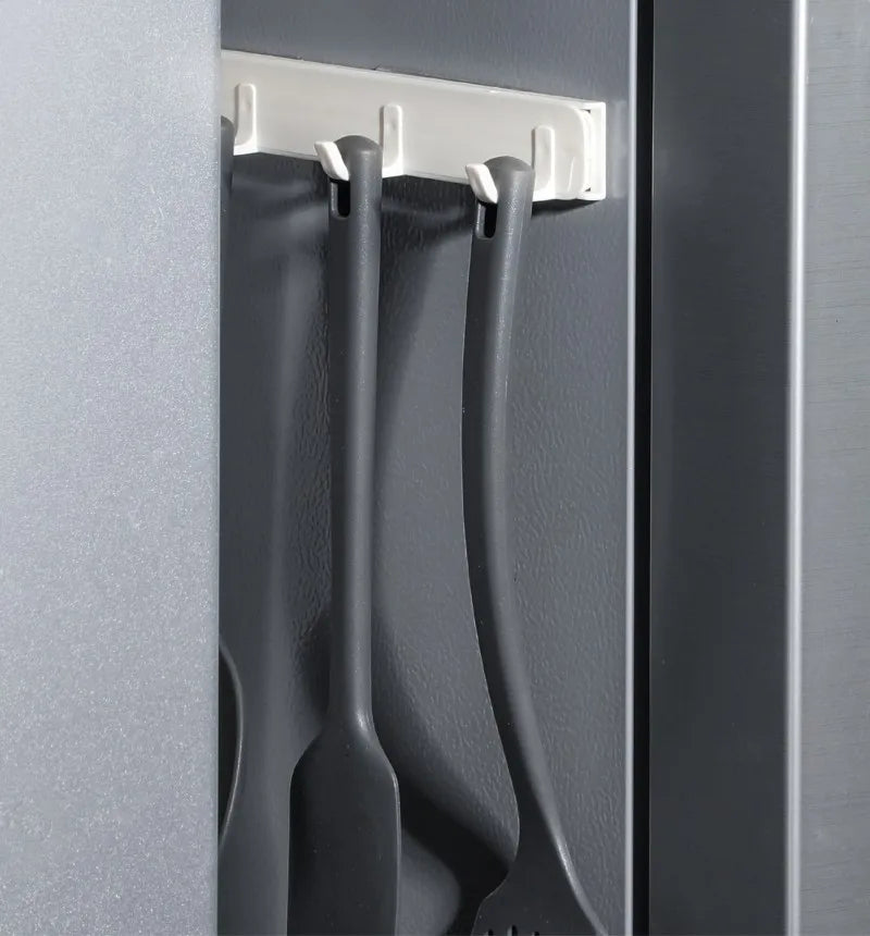 Retractable Self-Adhesive Hook Strip with U-Shaped Hooks | No-Drill Wall Organizer