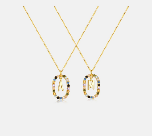 Feminine Initial Alphabet Necklace