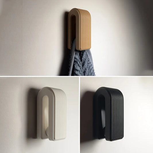 Gravity Auto-Lock Wall Hook | No-Drill Towel & Coat Hanger | Adhesive Wall Mount