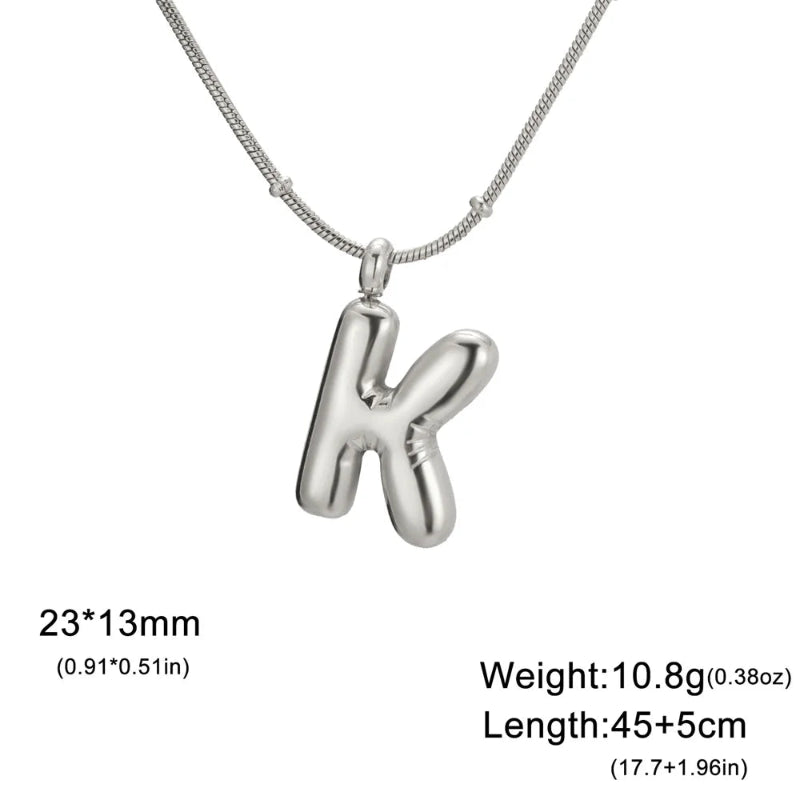 Bubble Initial Necklace