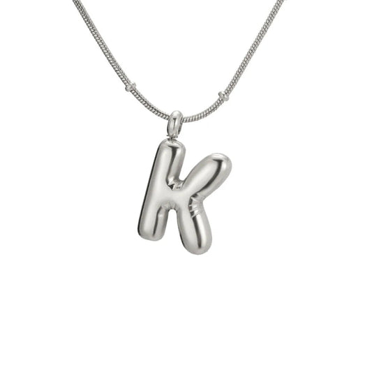 Bubble Initial K Necklace