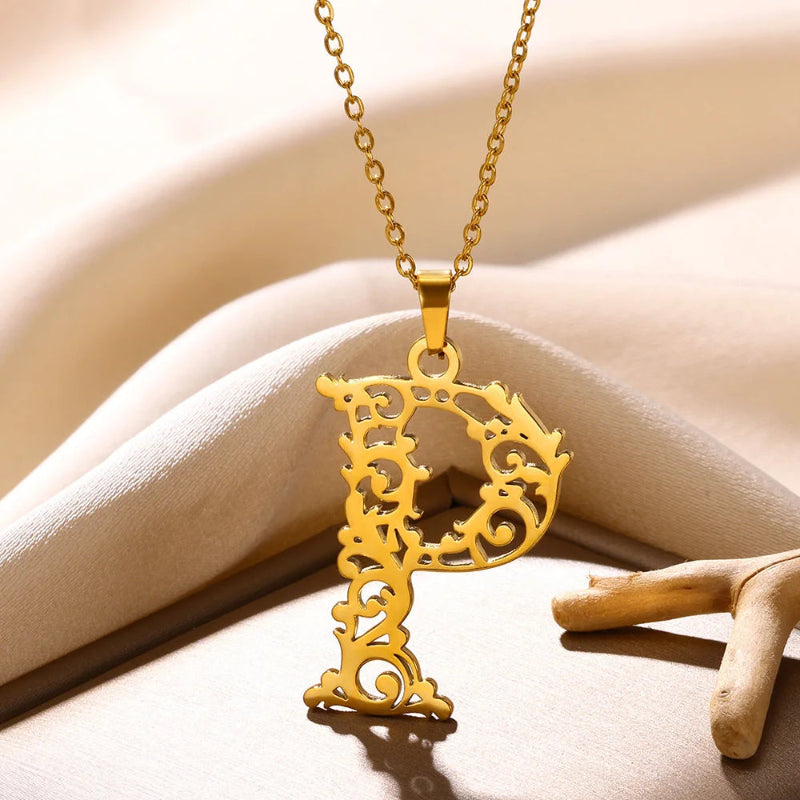 Queen Initial Necklace