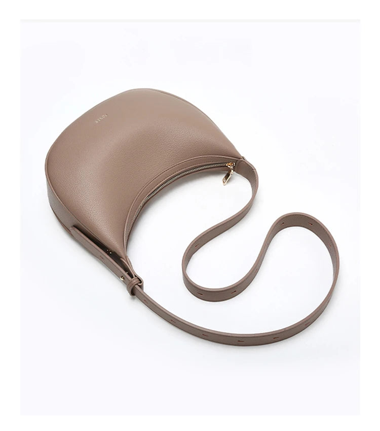 Women Minimal Half-Moon Shape Shoulder & Crossbody Bag