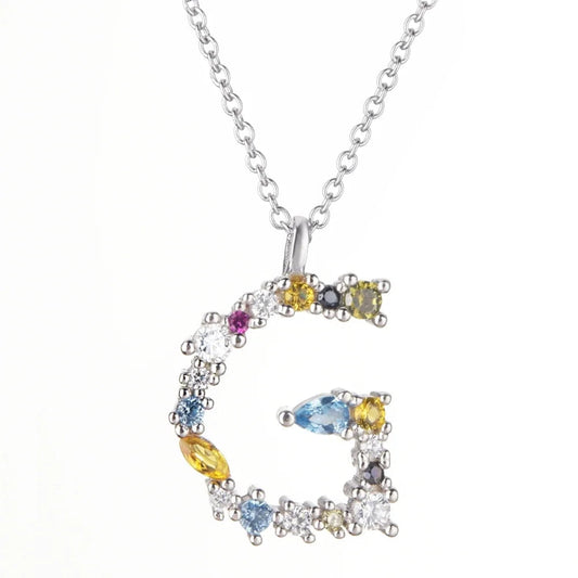 Colorful Initial G Necklace