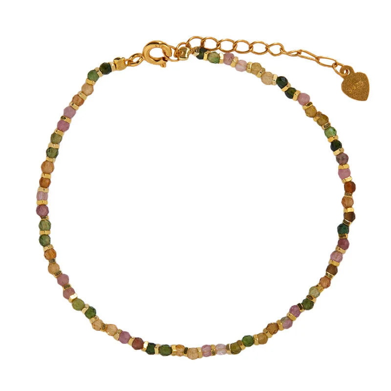 Natural Pearl Turquoise Tourmaline Strand Bracelet