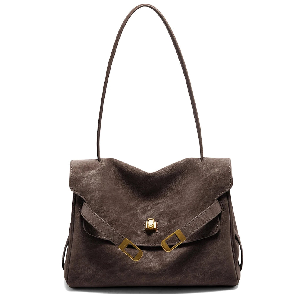 Leather Women Shoulder Bag Tote Bag Large Capacity Retro Handbag