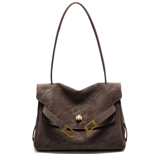Leather Women Shoulder Bag Tote Bag Large Capacity Retro Handbag